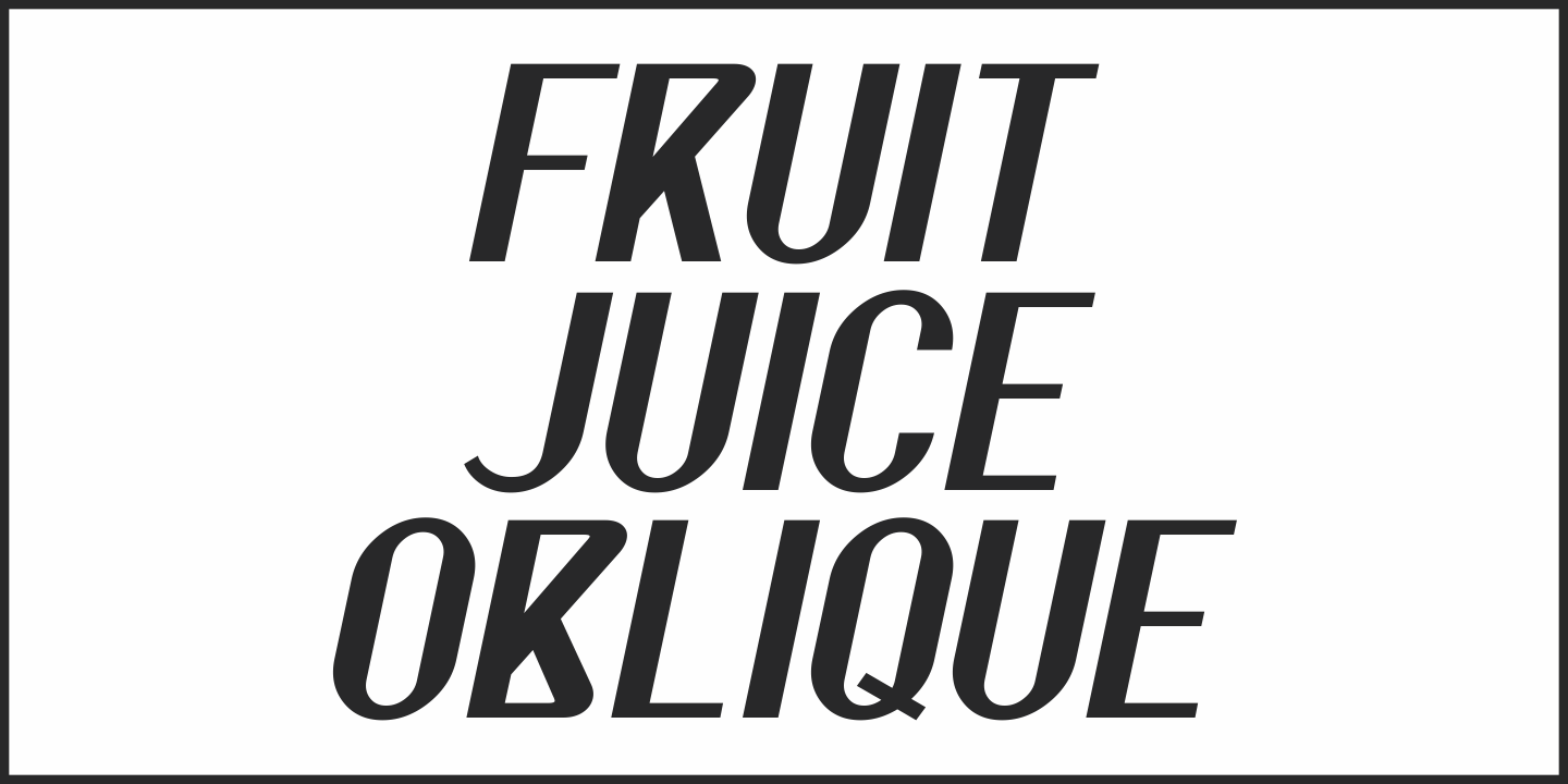 Example font Fruit Juice JNL #3